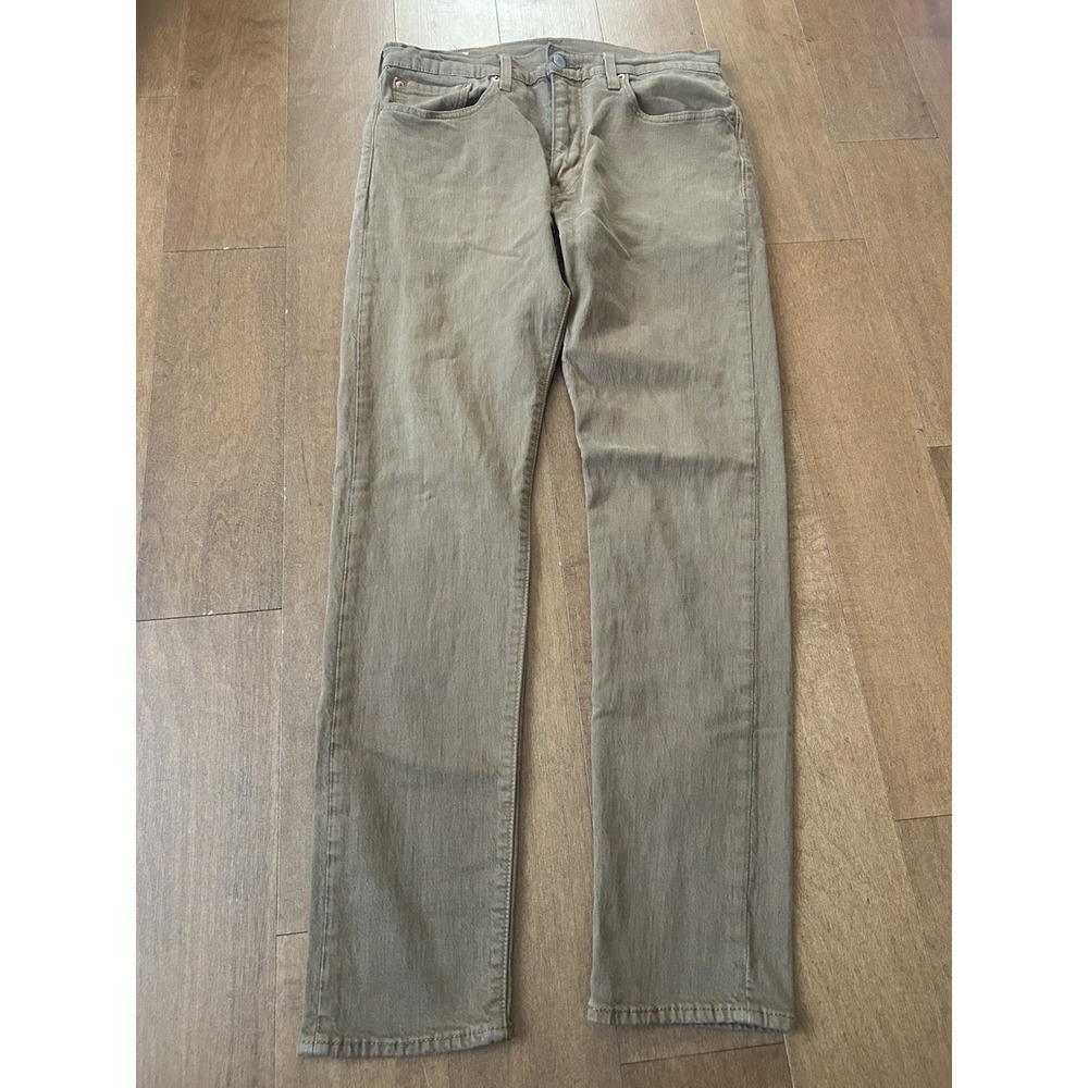 Levi Vintage 512 Slim Taper Jeans Olive Brown 32 X 32 Premium